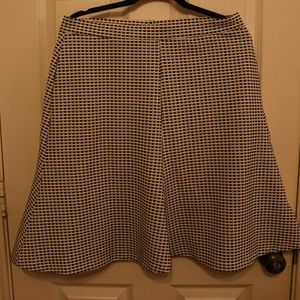 Black/White checkered peplum skirt